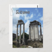 Roman Ruins Ancient Columns Rome Italië Monument Briefkaart (Voorkant / Achterkant)