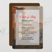 Roman Ruins  Smaak van de Italiaanse Dinner Party Kaart (Voorkant / Achterkant)