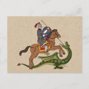 Roman Saint George en de Draak Briefkaart