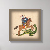 Roman Saint George en de Draak Canvas Afdruk (Voorkant)