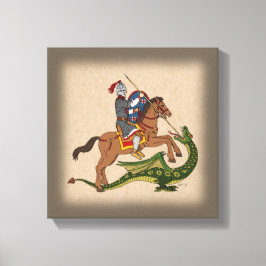 Roman Saint George en de Draak Canvas Afdruk