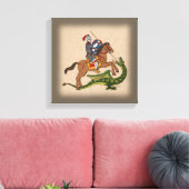 Roman Saint George en de Draak Canvas Afdruk (Insitu (Woonkamer))