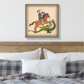 Roman Saint George en de Draak Canvas Afdruk (Insitu (Slaapkamer))