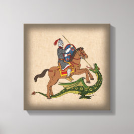 Roman Saint George en de Draak Canvas Afdruk