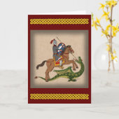 Roman Saint George en de Draak Kaart (Gele Bloem)