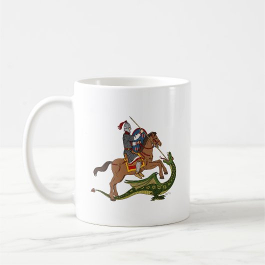 Roman Saint George en de Draak Koffiemok (Links)