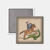 Roman Saint George en de Draak Magneet (Voorkant / Achterkant)
