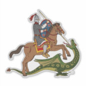 Roman Saint George en de Draak Sticker (Voorkant)