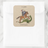 Roman Saint George en de Dragon Bookplate Vierkante Sticker (Tas)