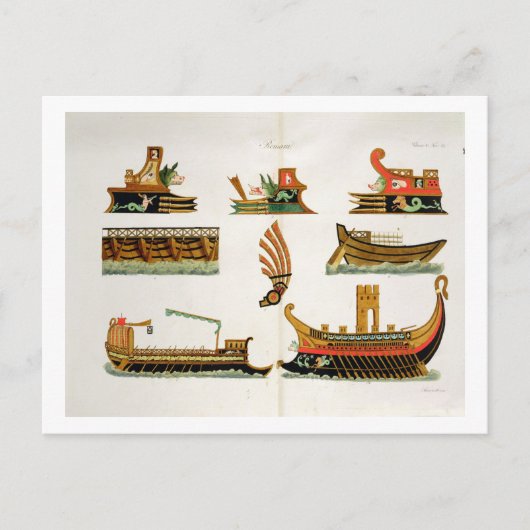 Roman Ships, met vermelding van de figurehead, bor Briefkaart (Voorkant)