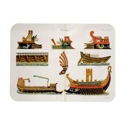 Roman Ships, met vermelding van de figurehead, bor Magneet (Horizontaal)
