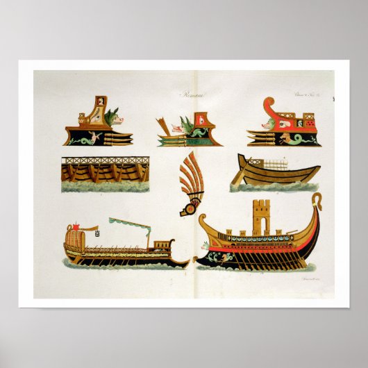 Roman Ships, met vermelding van de figurehead, bor Poster (Voorkant)