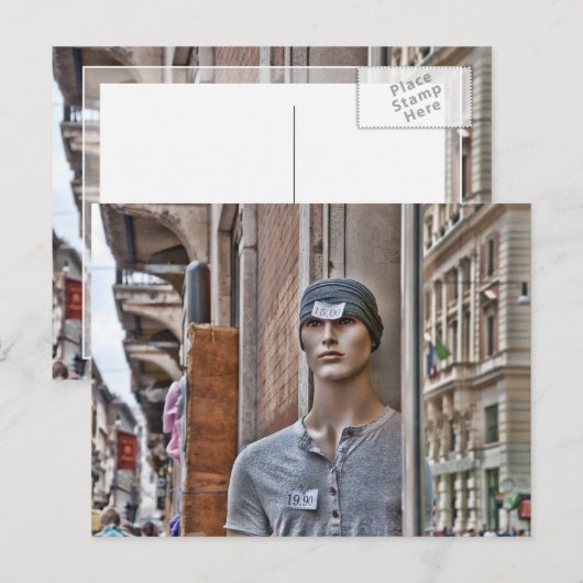 Roman Shopping Bizarre Italy Mannequin Briefkaart (Voorkant / Achterkant)