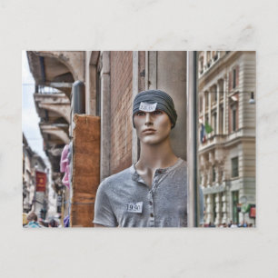 Roman Shopping Bizarre Italy Mannequin Briefkaart
