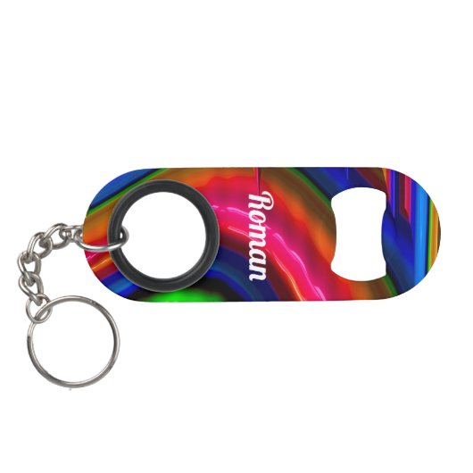 ROMAN ~ Slaapkleur ~ Originele fractal ~ Mini Flessenopener (Achterkant Horizontaal)