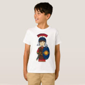 Roman Soldaat met Shield T-Shirt (Voorkant volledig)