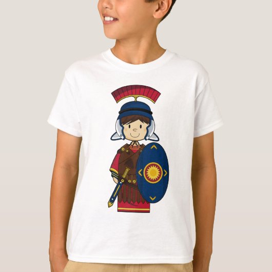 Roman Soldaat met Shield T-Shirt (Voorkant)