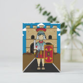 Roman Soldier Guarding Fort Briefkaart (Staand voorkant)