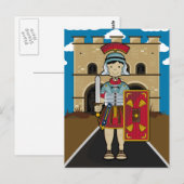 Roman Soldier Guarding Fort Briefkaart (Voorkant / Achterkant)