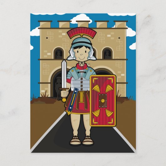 Roman Soldier Guarding Fort Briefkaart (Voorkant)