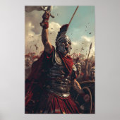 Roman Soldier in Worm's Eye Uitzicht Poster (Voorkant)