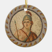 Roman Soldier Mosaic Keramisch Ornament (Voorkant)
