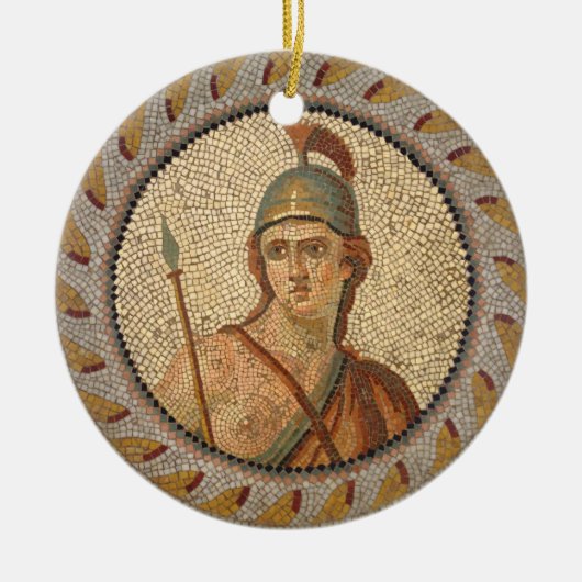 Roman Soldier Mosaic Keramisch Ornament (Voorkant)