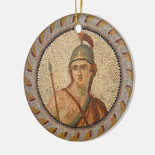 Roman Soldier Mosaic Keramisch Ornament (Links)