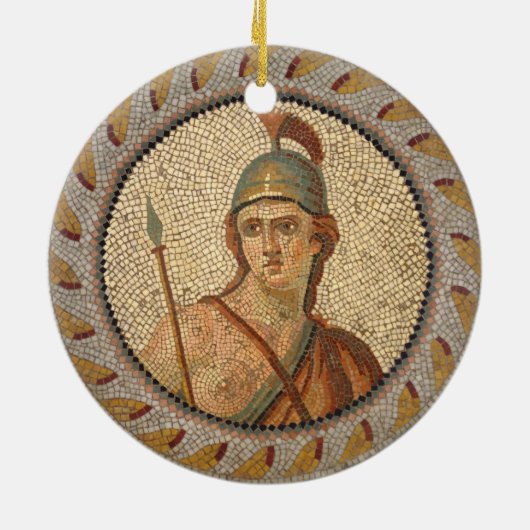 Roman Soldier Mosaic Keramisch Ornament (Achterkant)