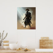 Roman Spartan Warrior, Dark Armor Poster (Keuken)