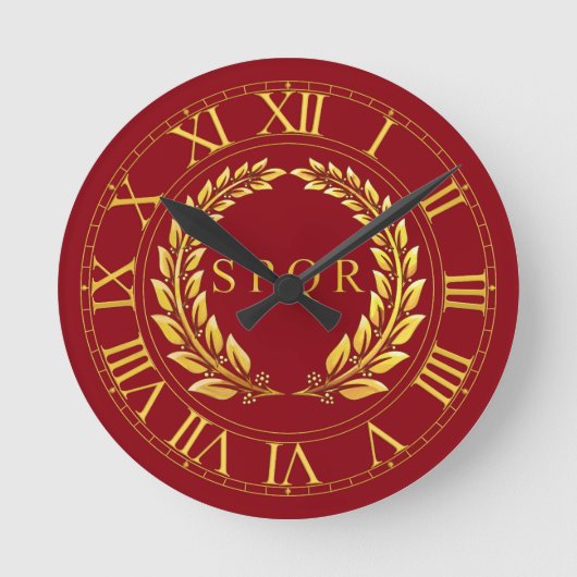 Roman SPQR-wandklok Ronde Klok (Voorkant)