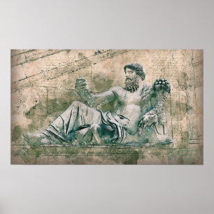 Roman standbeeld poster