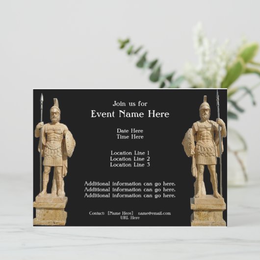 Roman Statues Uitnodigingen (Staand voorkant)