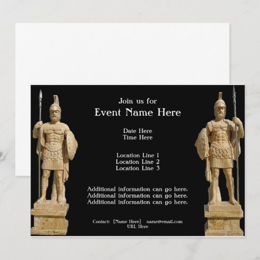 Roman Statues Uitnodigingen (Voorkant / Achterkant)