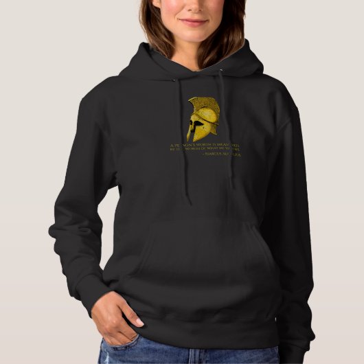 Roman Stoicism Marcus Aurelius Quote Stoic Phi Hoodie (Voorkant)