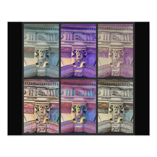 Roman Street - Zwart poster (Voorkant)