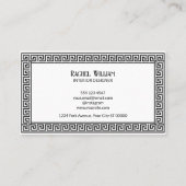 Roman Style Black en White Visitekaartje (Achterkant)