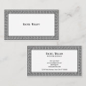 Roman Style Black en White Visitekaartje (Voorkant / Achterkant)