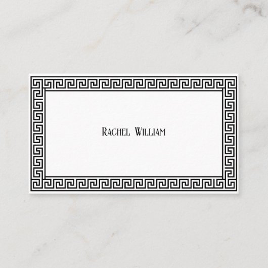 Roman Style Black en White Visitekaartje (Voorkant)