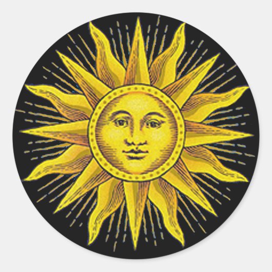 Roman Sun Ronde Sticker (Voorkant)