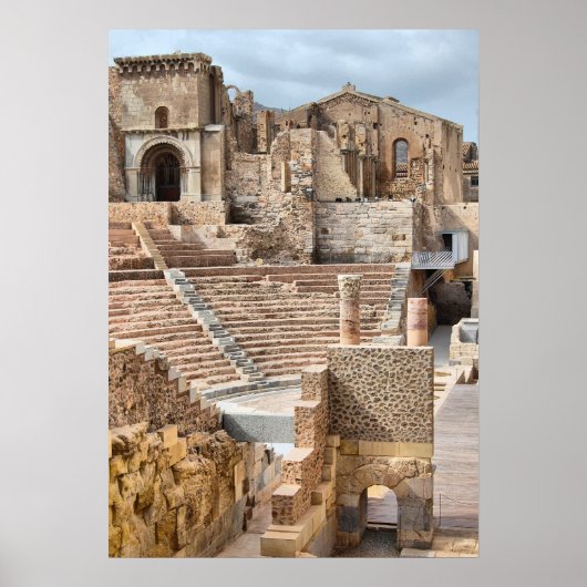 Roman Theater, Cartagena, Spanje Poster (Voorkant)