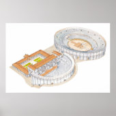 Roman theater en amfitheater. Wederopbouw. Poster (Voorkant)