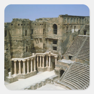 Roman theater in Bosra, Syrië Vierkante Sticker