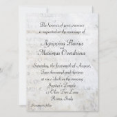 Roman Thgerespecteerde Wedding Invitation Kaart (Voorkant)