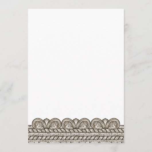 Roman Toga-partij Uitnodiging met stenen elementen (Achterkant)