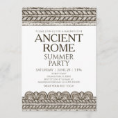 Roman Toga-partij Uitnodiging met stenen elementen (Voorkant)