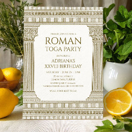 Roman Toga Party met elegante tempelkolommen Kaart