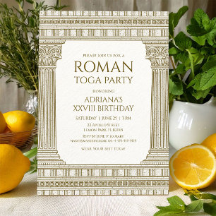 Roman Toga Party met elegante tempelkolommen Kaart