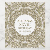 Roman Toga Verjaardagsfeest met stenen elementen Wijn Etiket (Enkel label)