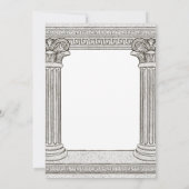 Roman Uitnodiging van de Partij van Toga met elega (Achterkant)